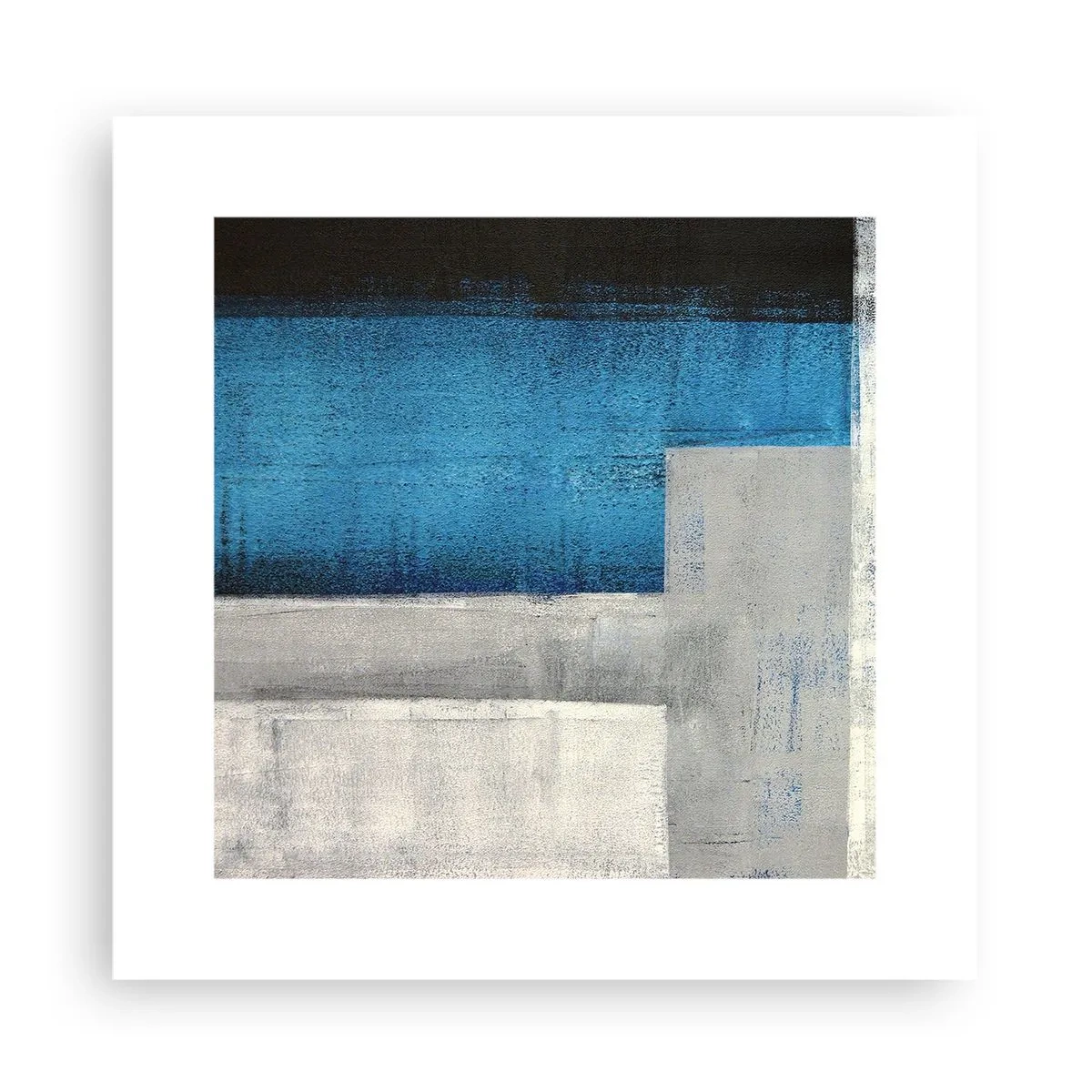Poster - Poetic Composition of Blue and Grey - 30x30 cm