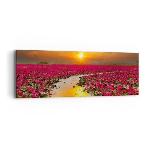 Canvas picture - Secret Life of a Lake - 90x30 cm