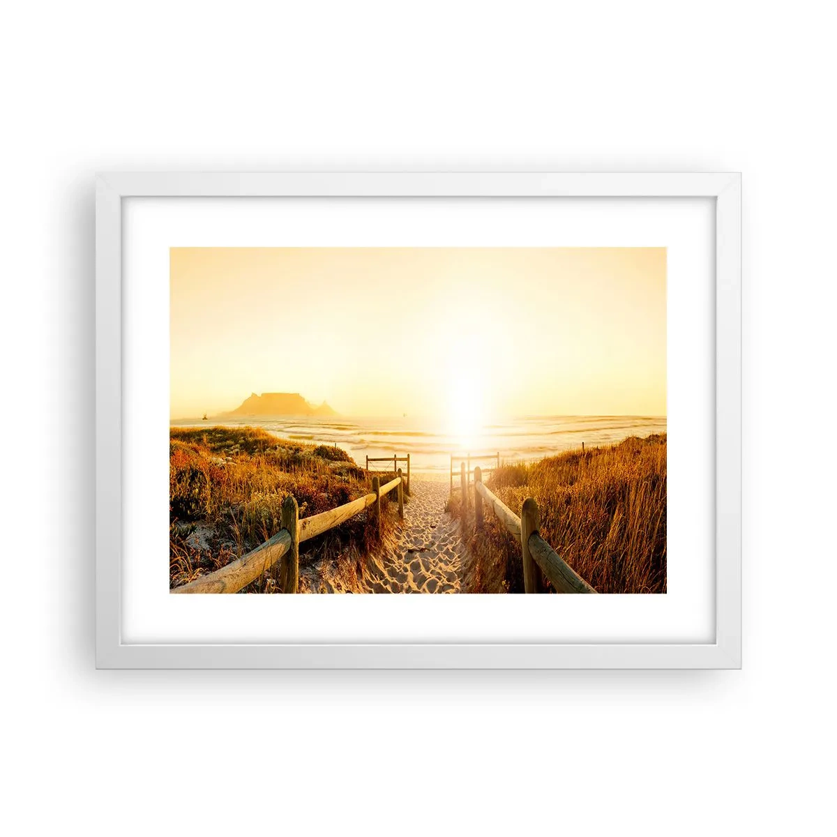 Poster in white frmae - Through the Dune, Towards the Sun - 40x30 cm