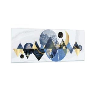 Glass picture - Geometrical Landscape - 100x40 cm