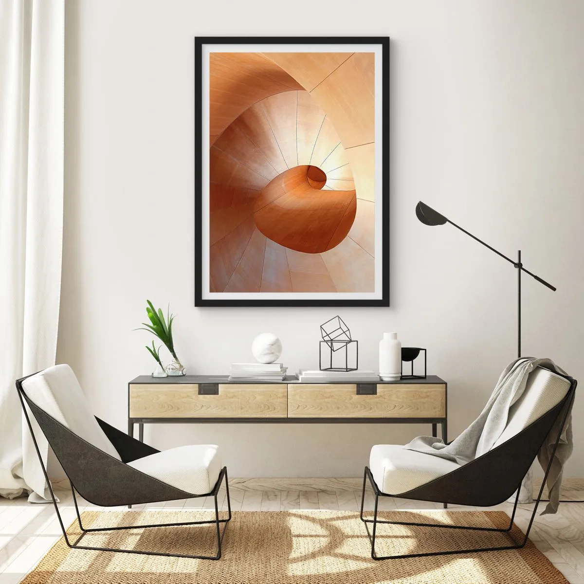 Poster in black frame - Architectural Serpentine - 61x91 cm
