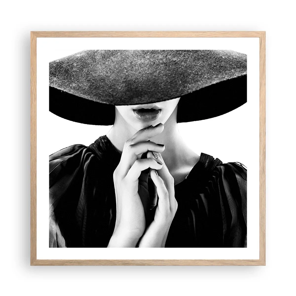 Poster in light oak frame - Hidden Beauty - 60x60 cm