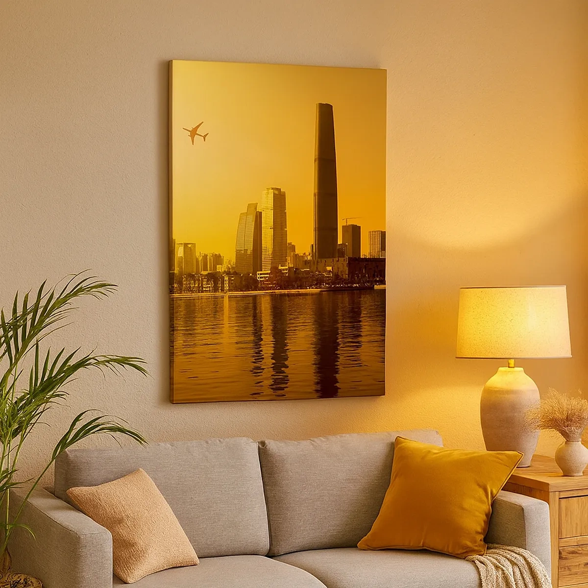 Canvas picture - Golden City - 50x70 cm