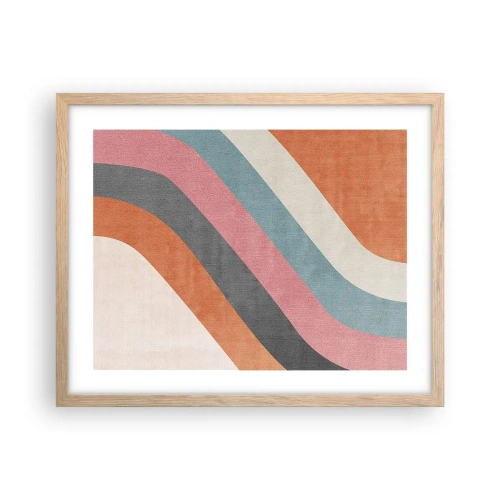 Poster in light oak frame - Diagonal Composition - Movement - 50x40 cm