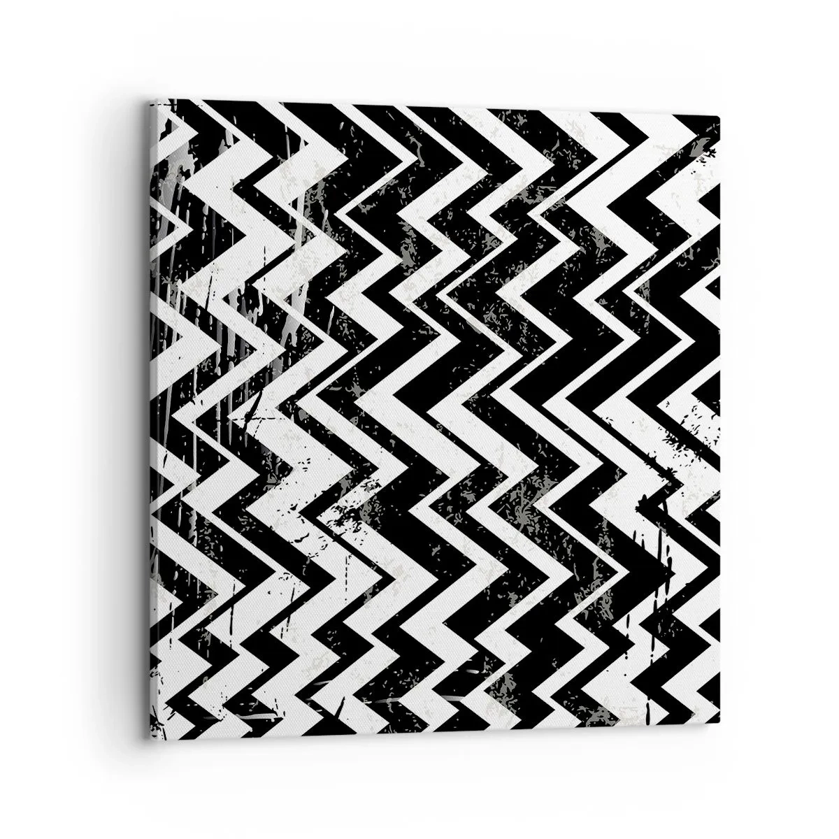 Canvas picture - Zig-White Zag-Black - 70x70 cm
