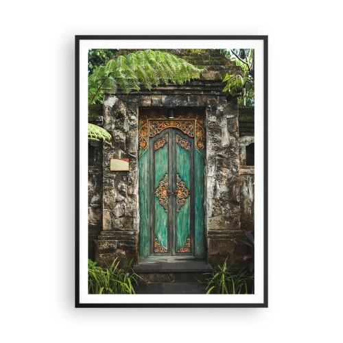 Poster in black frame - Door to Exotic World - 70x100 cm