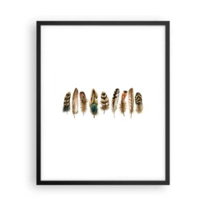 Poster in black frame - Feather Variation - 40x50 cm