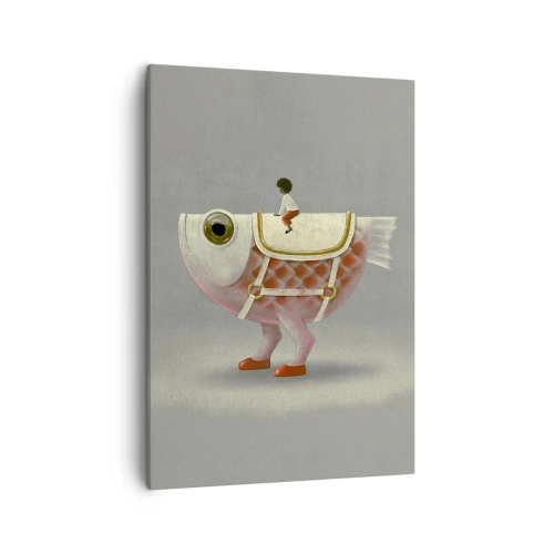Canvas picture - Fish Jockey - 50x70 cm