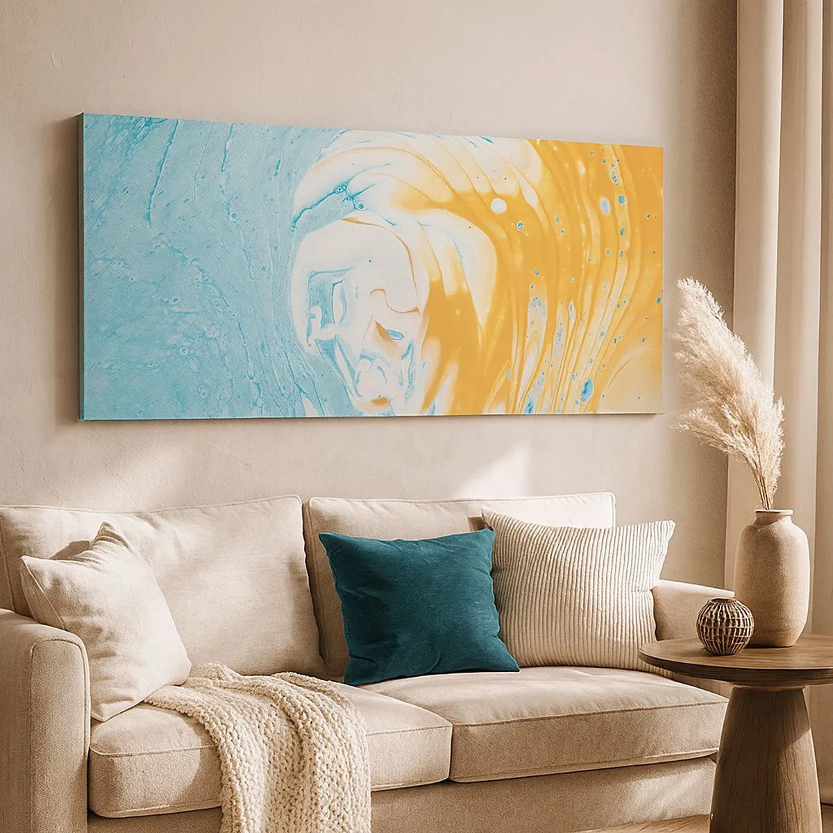 Canvas picture - Pastel Swirl - 100x40 cm