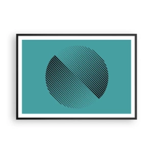 Poster in black frame - Circle - Geometrical Variation - 100x70 cm