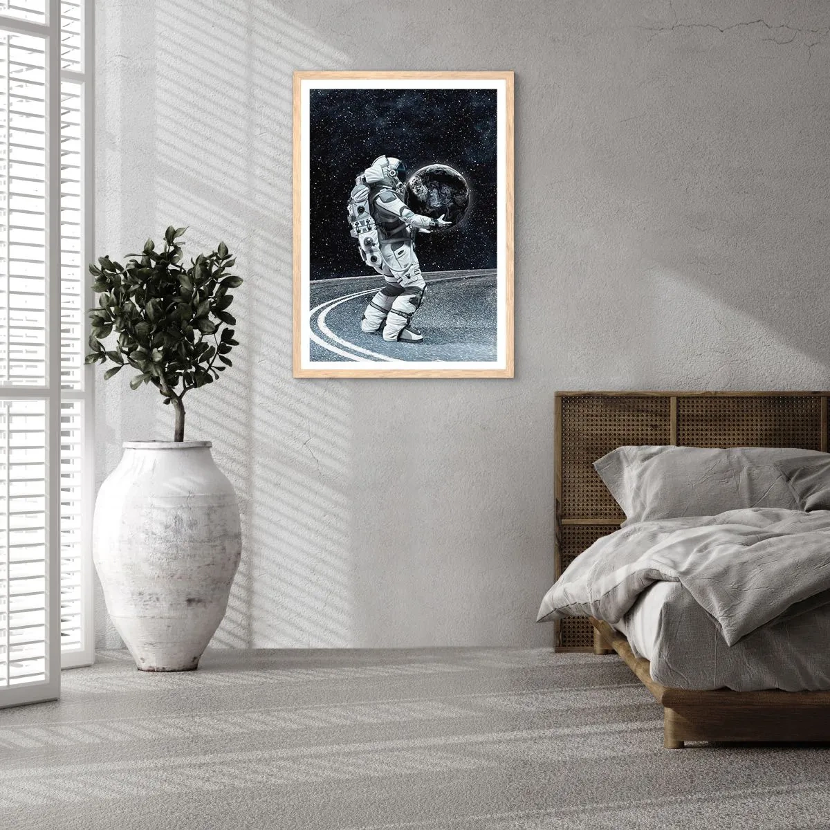 Poster in light oak frame - On the Milky Way - 70x100 cm