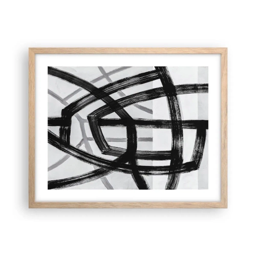Poster in light oak frame - Building Depth - 50x40 cm