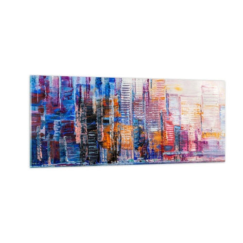 Glass picture - Joyful Metropolis - 100x40 cm