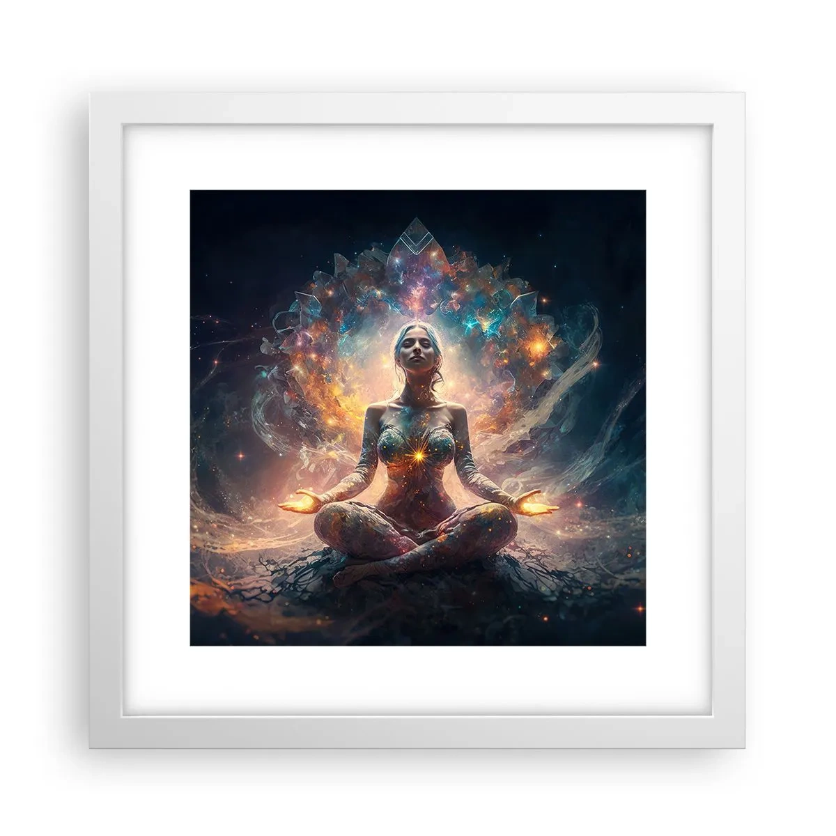 Poster in white frmae - Good Energy Flow - 30x30 cm