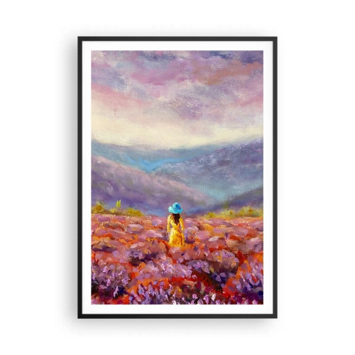 Poster in black frame - In Lavendar World - 70x100 cm