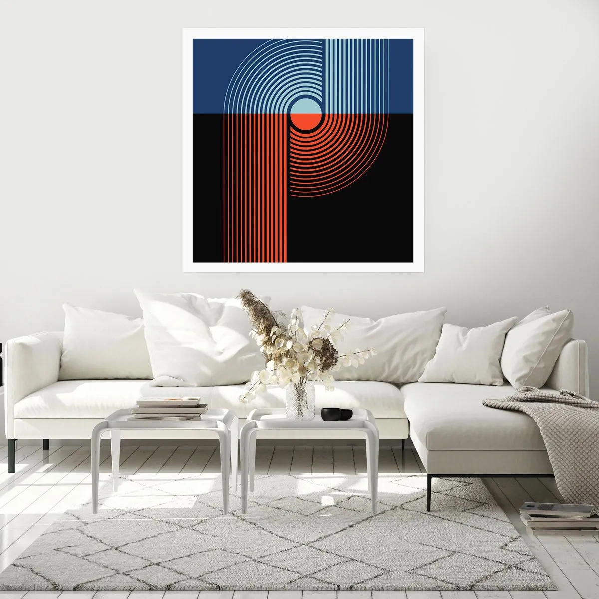 Poster - In a Geometrical Embrace - 40x40 cm