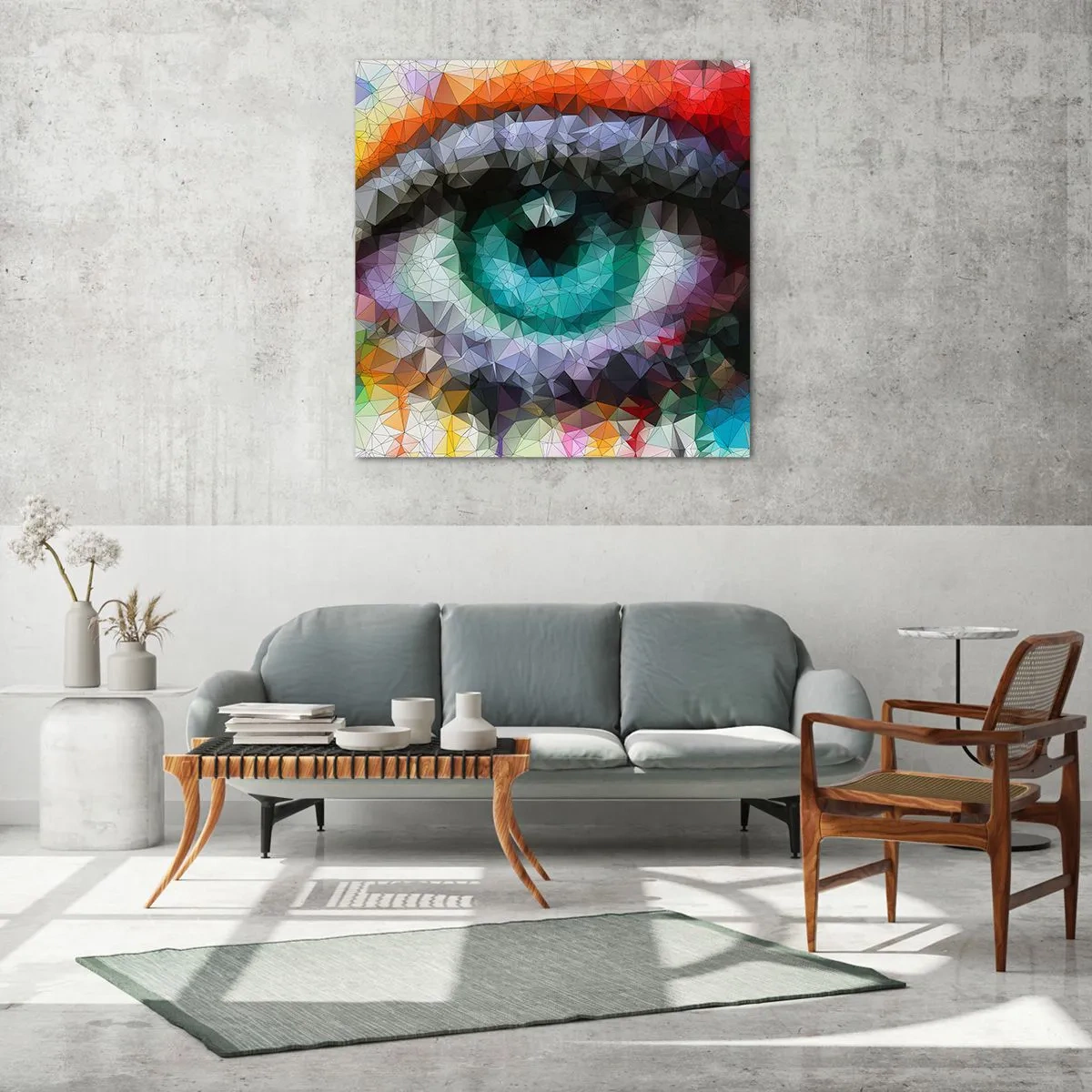 Glass picture - Crystal Clear Eyes - 30x30 cm