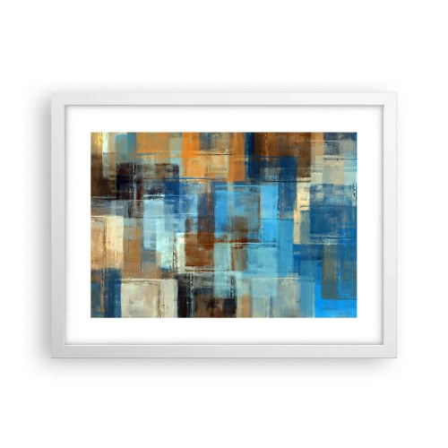 Poster in white frmae - Through Blue Curtain - 40x30 cm