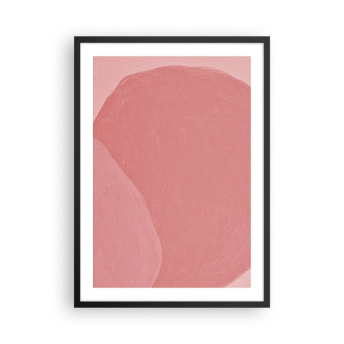 Poster in black frame - Abstract composition in shades of pink - 50x70cm - Organic Composition In Pink - Modern wall decoration for the living room and bedroom ARTTOR