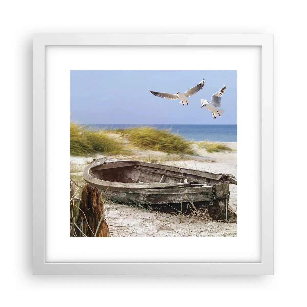 Poster in white frmae - Bathed in the Sun - 30x30 cm