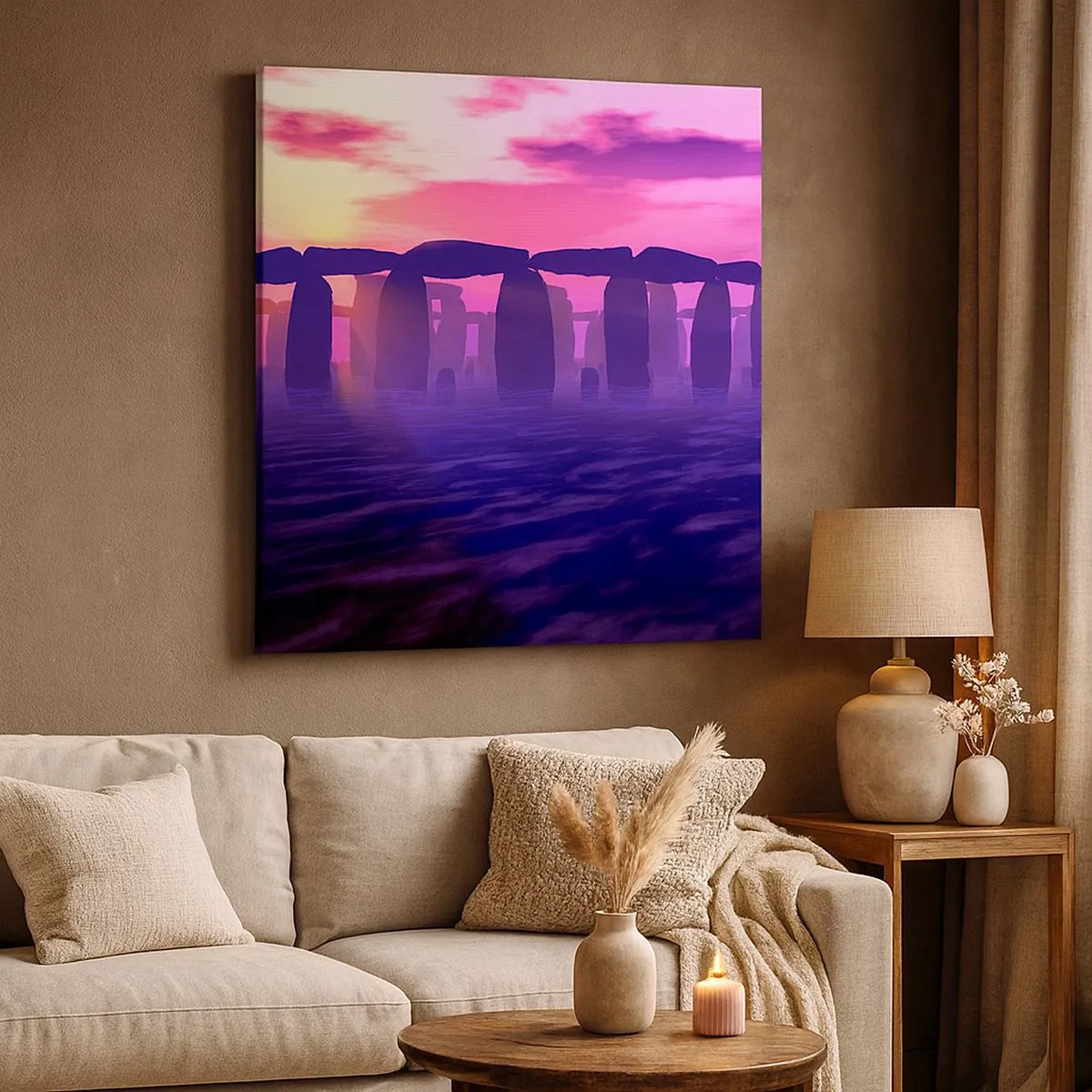 Canvas picture - Secret at a Foggy Dawn - 30x30 cm