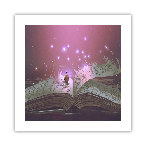 Poster - Invitation to Another World -Read It! - 40x40 cm