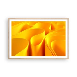 Poster in light oak frame - Like Waves of the Sun - 91x61 cm