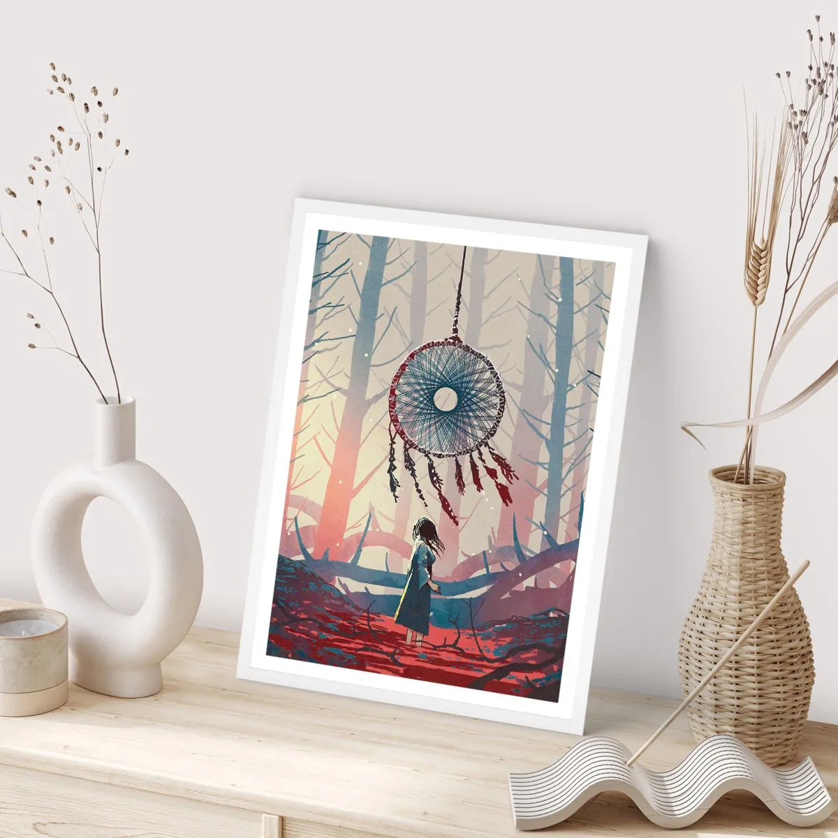 Poster in white frmae - Mysterious Ritual of Life - 40x50 cm