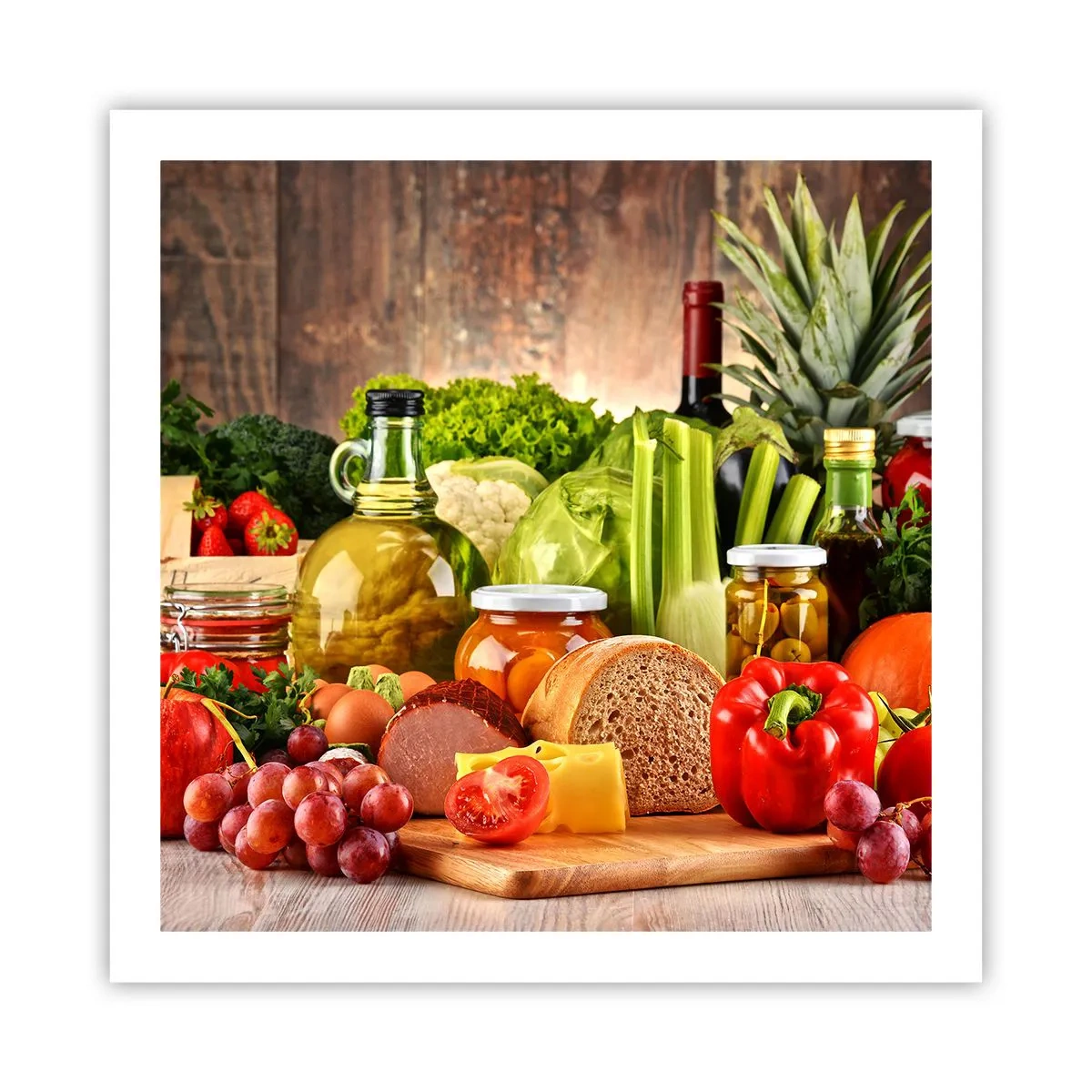Poster - Smoked, Baked, Marinated - 60x60 cm