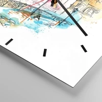 Clock face with lines