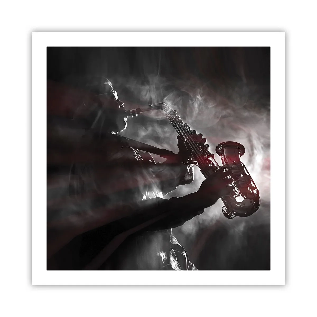 Poster - Lost in the Fog of Jazz - 60x60 cm