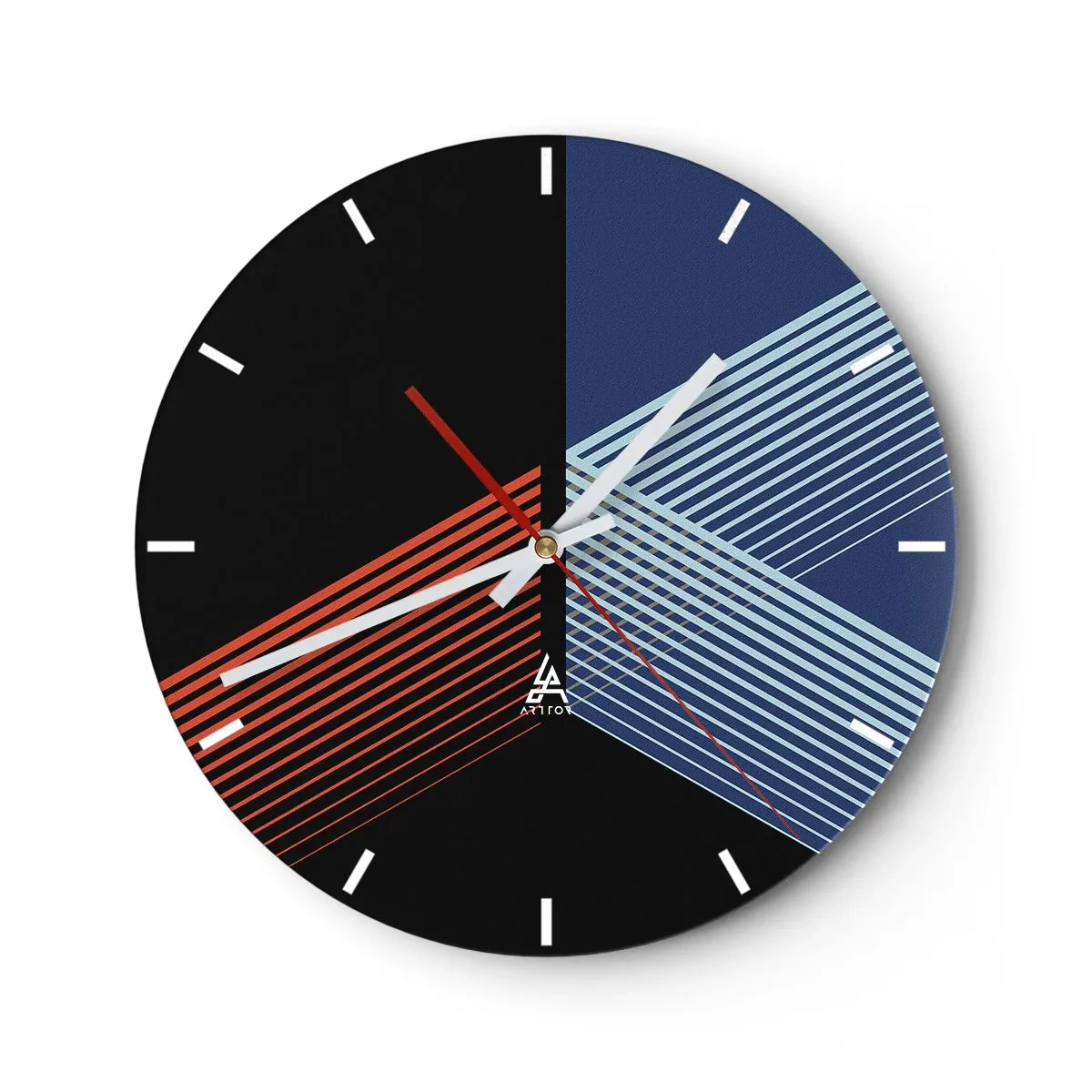 Wall clock - Clock on glass - Simple Story - 40x40 cm