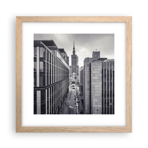 Poster in light oak frame - Warsaw Valley - 30x30 cm