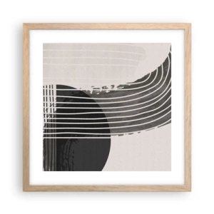 Poster in light oak frame - There and Back - 40x40 cm