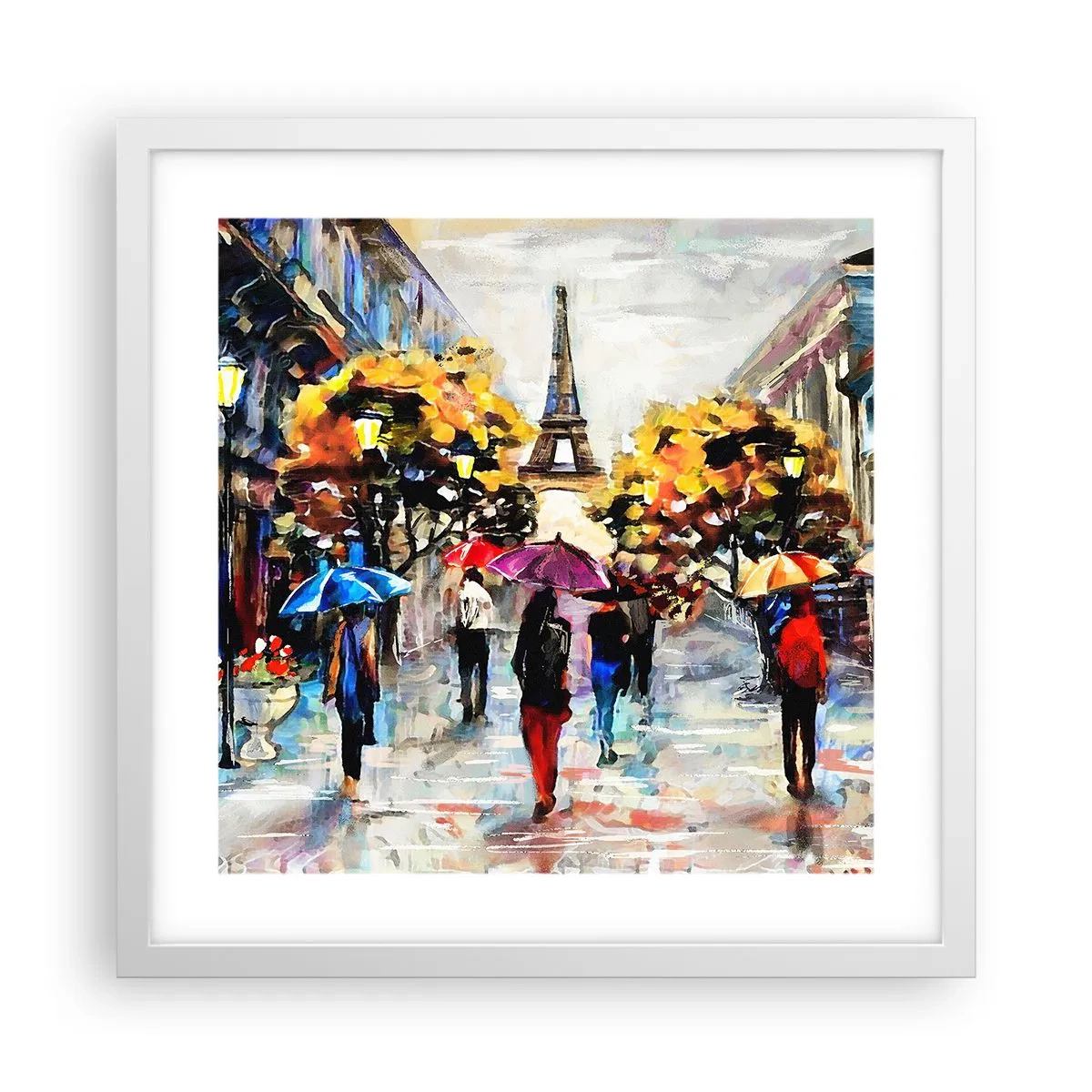 Poster in white frmae - Especially Beautiful in Autumn - 40x40 cm