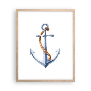 Poster in light oak frame - Ahoy Adventure! - 40x50 cm