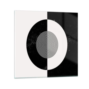 Glass picture - Harmony in Black and White - 70x70 cm