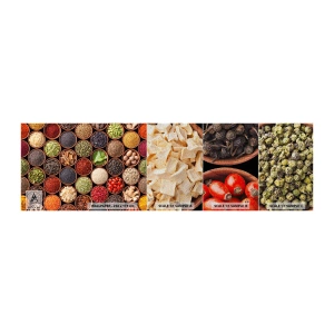 Photo Wallpaper Sample Premium Sand - All Flavours of the World - Gastronomy, Spices, Dried Herbs - 100x30 cm