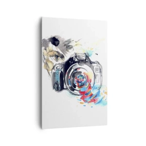 Canvas picture - In the Eye of the Lens - 80x120 cm