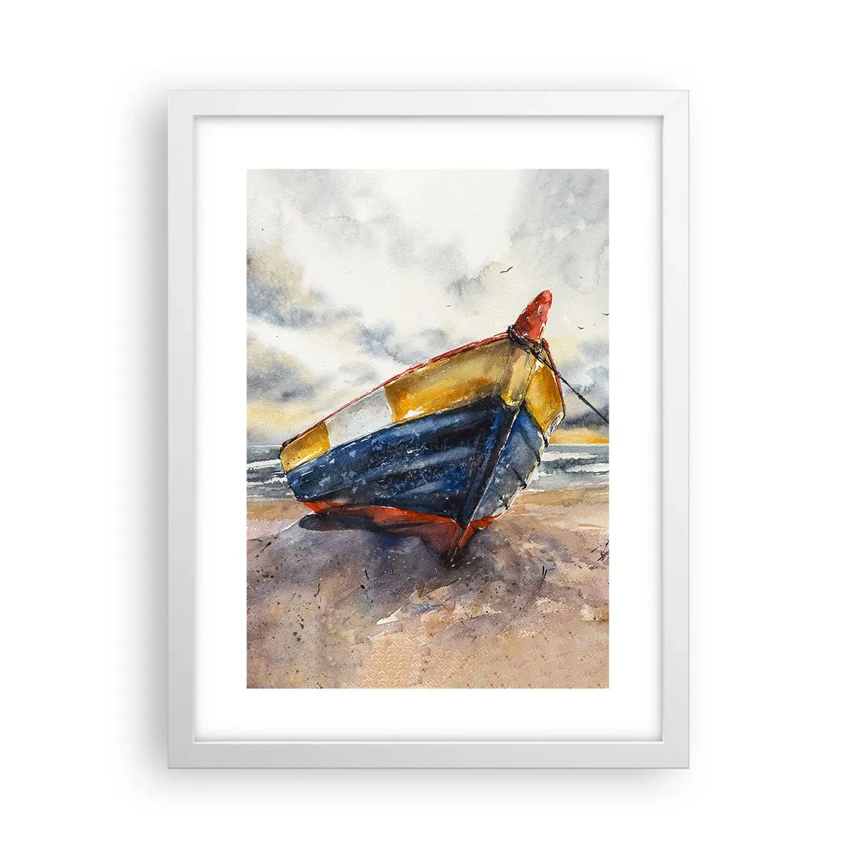 Poster in white frmae - Rest On the Shore - 30x40 cm