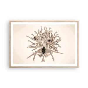 Poster in light oak frame - Dance in Bloom - 91x61 cm
