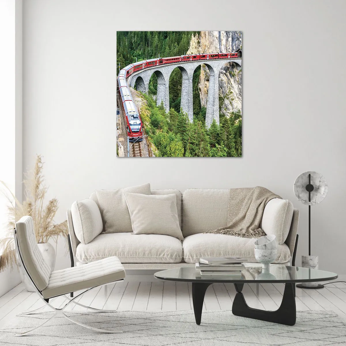 Glass picture - Time for Mountin Views - 50x50 cm