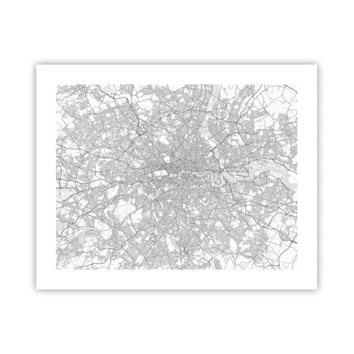Poster - Map of London Maze - 50x40 cm