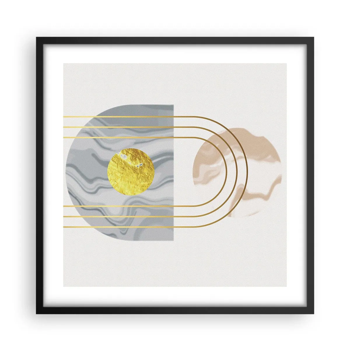 Poster in black frame - Brightness nad Shine - 50x50 cm