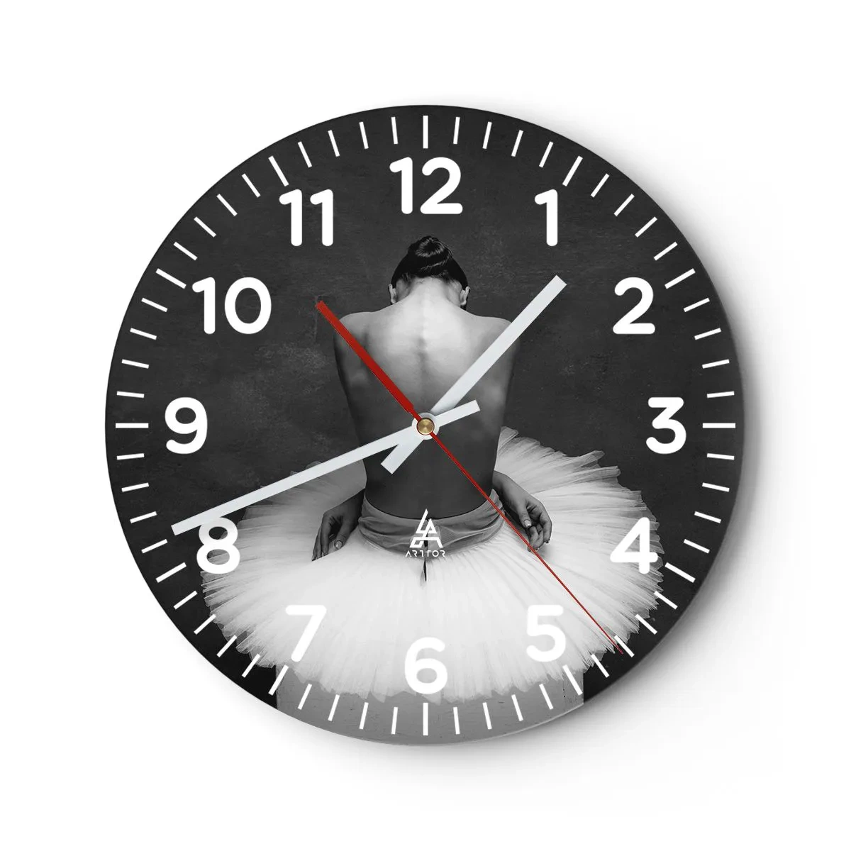 Wall clock - Clock on glass - It Is Blossoming - 40x40 cm