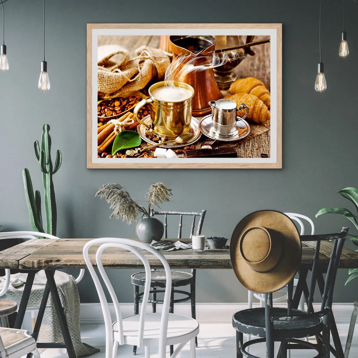 Poster in light oak frame - Have a Nice Day! - 40x30 cm