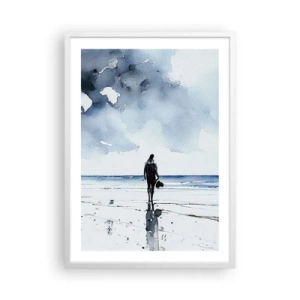 Poster in white frmae - Conversation with the Sea - 50x70 cm