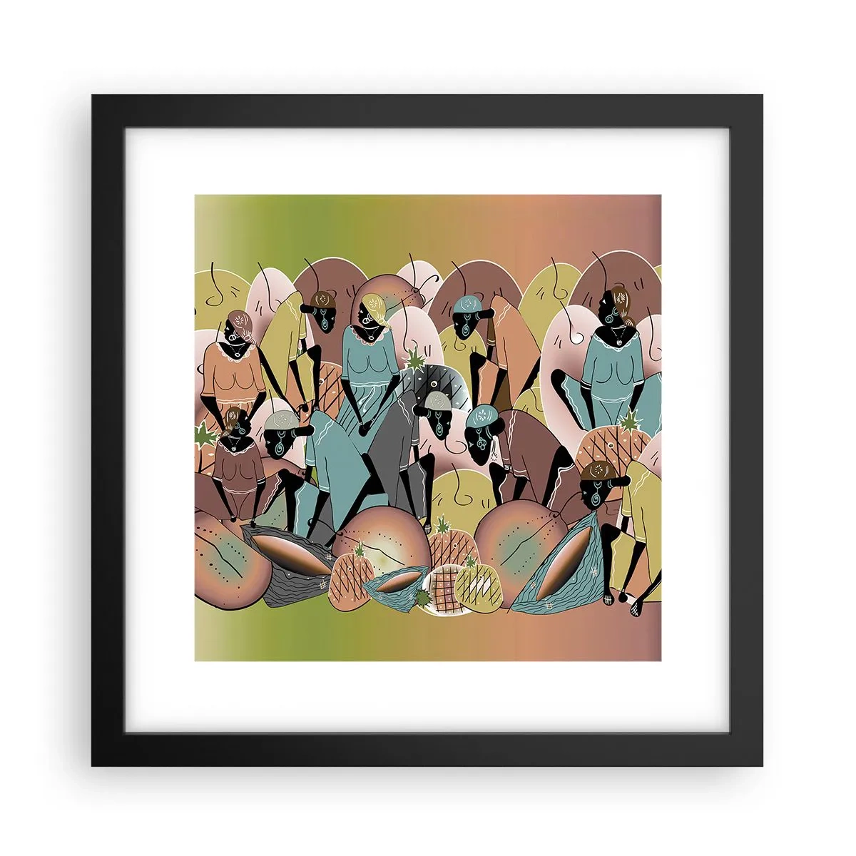 Poster in black frame - Big Holiday Is Coming - 30x30 cm