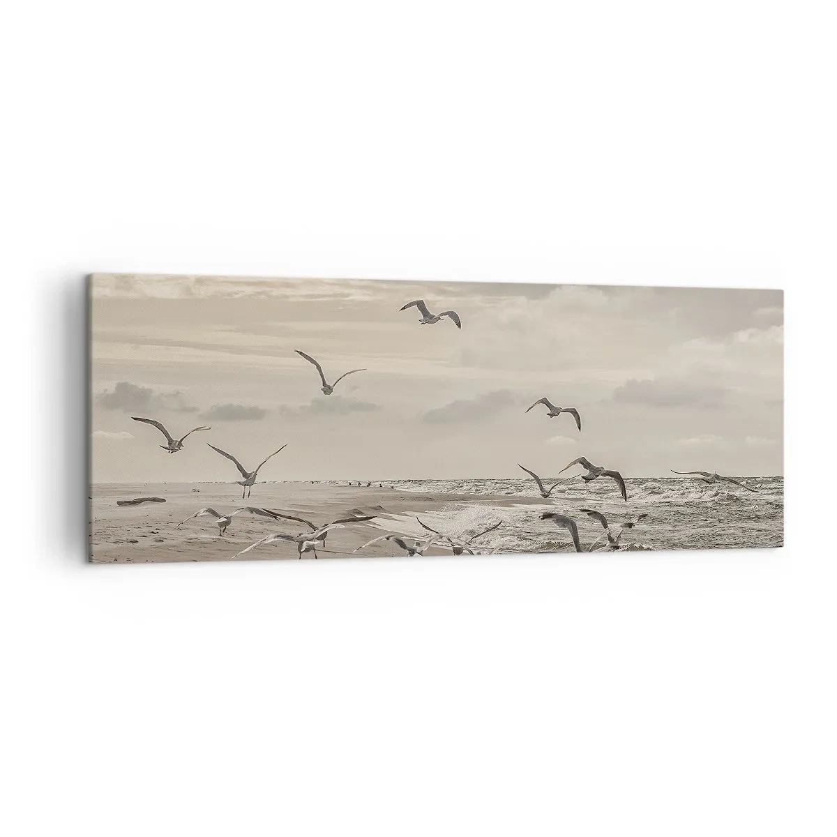 Canvas picture - Sound of the Sea, Singing of the Birds - 140x50 cm