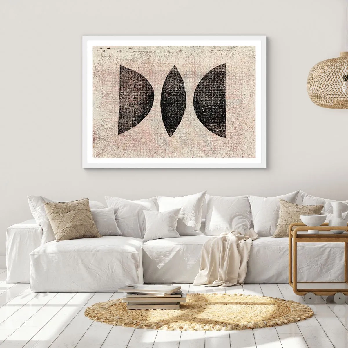 Poster in white frmae - Ethnic Abstraction - 50x40 cm